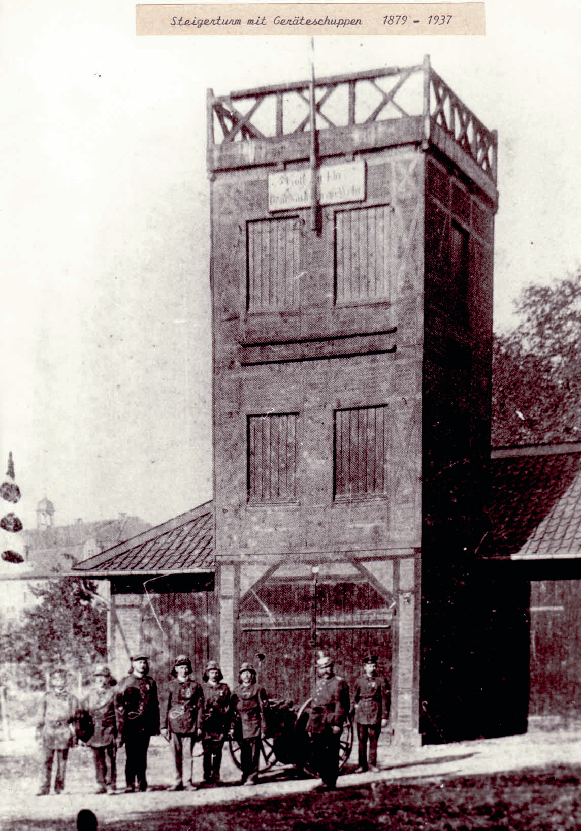 Der neue Steigerturm der Feuerwehr Dülmen, erbaut 1879